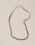Long embroidered cotton-wool necklace
